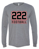 Haymaker Football 222 Long Sleeve Bella Canvas Tee