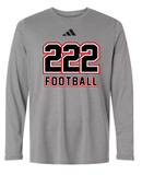 Haymaker Red Football Adidas Long Sleeve Tee