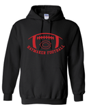 Haymaker Red Football Gildan Hoodie
