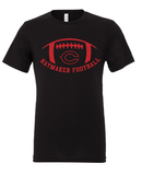 Haymaker Red Football Bella Canvas Short Sleeve Tee