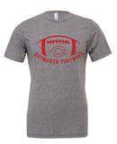Haymaker Red Football Bella Canvas Short Sleeve Tee