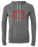 Haymaker Red Football Bella Canvas Hoodie