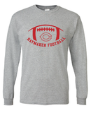 Haymaker Red Football Long Sleeve Gildan Tee