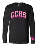 CCHS Pink Varsity Long Sleeve Bella Canvas Tee