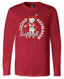 Homer Haymaker Softball Long Sleeve Bella Canvas Tee