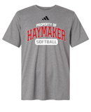 Property of Haymaker Softball Adidas Short Sleeve Tee