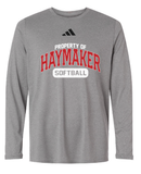 Property of Haymaker Softball Adidas Long Sleeve Tee